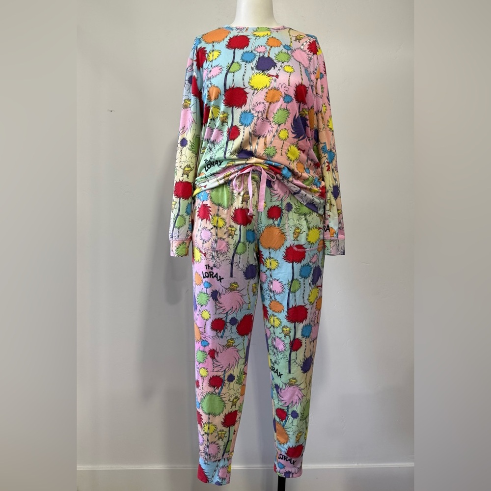 Peter Alexander The Lorax 2023 Truffula Tree Adult Pajama Set- L